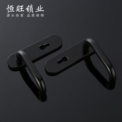 不銹鋼門(mén)鎖彎管系列S02-102SS黑 室內(nèi)手持機(jī)械門(mén)鎖