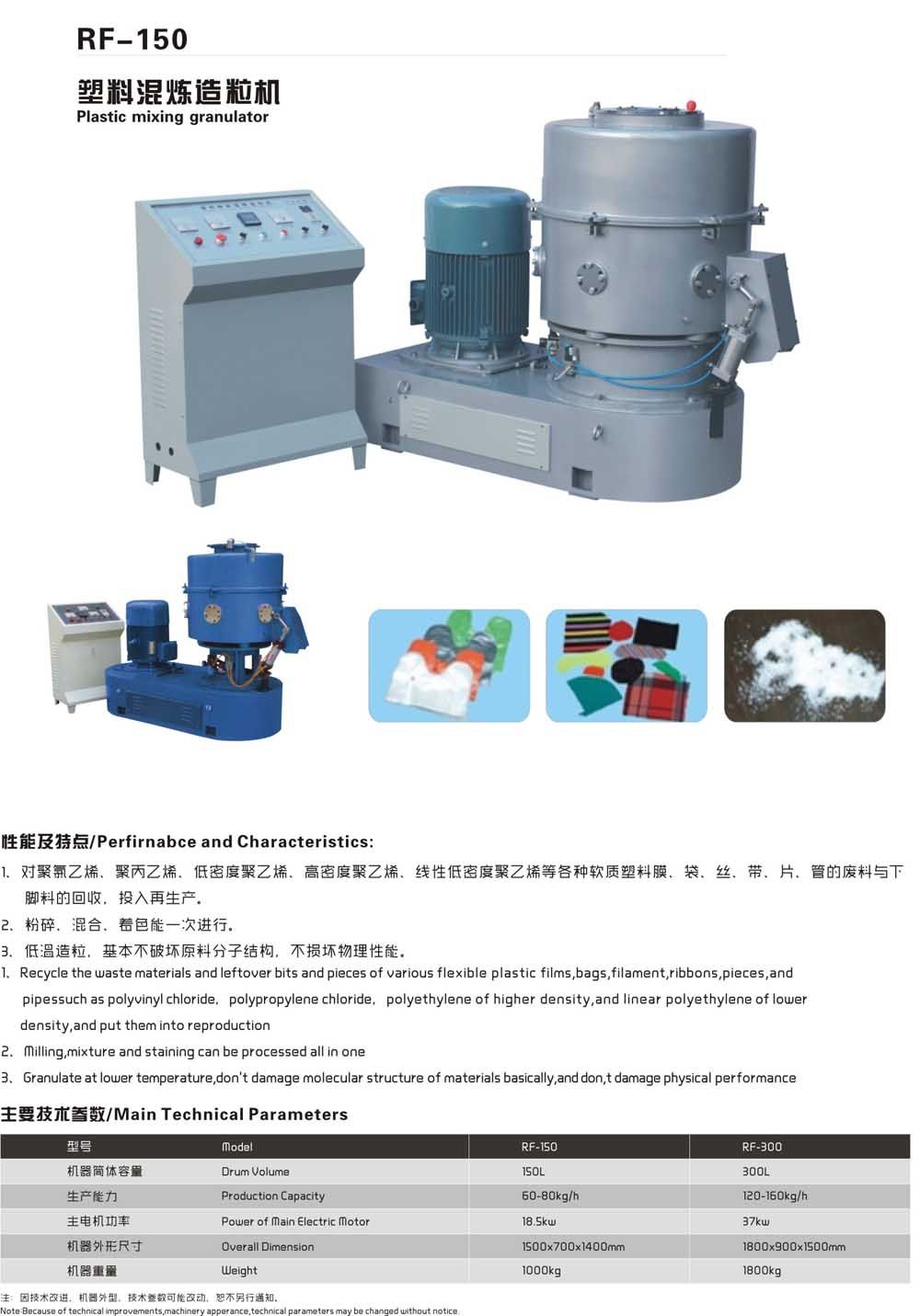 RF-150塑料混煉造粒機