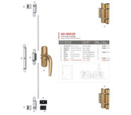 鋁合金內(nèi)、外平開(kāi)兩點(diǎn)鎖