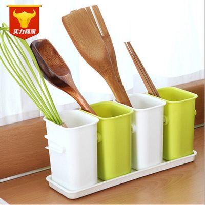 瀝水廚房餐具整理盒 桌面多功能收納盒衛浴雜物盒