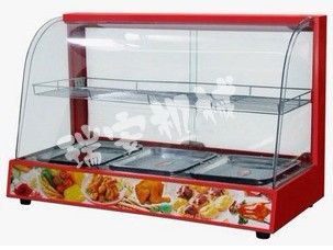 帶水箱大型二層三盤保溫展示柜