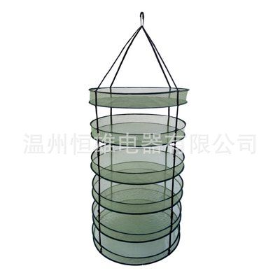 6層環形可折疊重型懸掛式晾曬網，可折疊網狀水耕干燥晾曬網水培