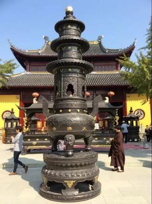 生鐵鑄造寺廟燒紙爐 大型鑄鐵焚經爐 寶鼎香爐