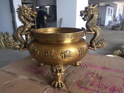 寺廟道觀祠堂銅鐵圓形無蓋平口香爐