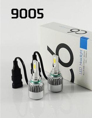 C6款大燈 9005/9006 大功率30W LED車前燈 帶風(fēng)扇