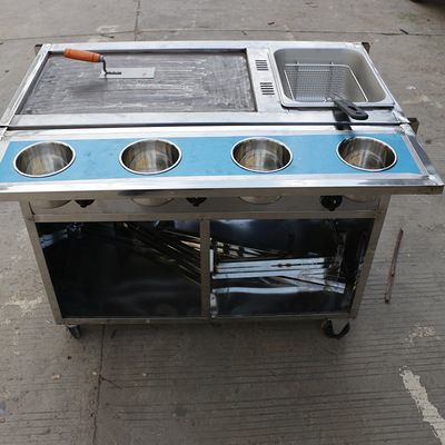 多功能小吃車美食車無煙燒烤麻辣燙車鐵板燒油炸流動(dòng)小吃車