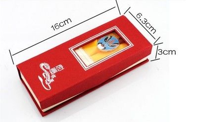 包裝盒金屬書簽 京劇臉譜書簽單只裝 翻蓋紅色包裝盒