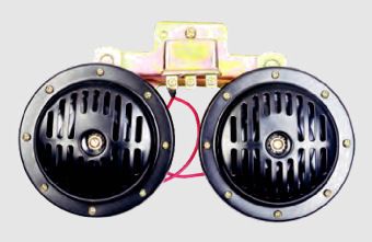 超響防水鳴笛高低音喇叭改裝摩托車(chē)通用