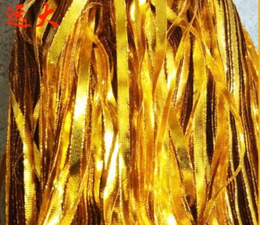1.2cm金銀蔥織帶 金色彈力金蔥帶 滌綸金蔥帶