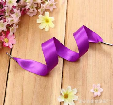 鞋帶 小白鞋大蝴蝶結(jié)絲綢緞 扁平加寬韓版百搭diy男女織帶