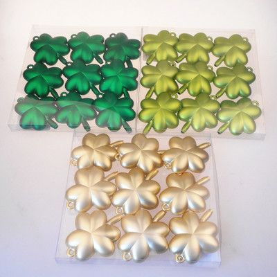 愛爾蘭節裝飾三葉草 塑料電鍍三葉草