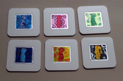 古典旗袍 鐳射浮雕杯墊 隔熱墊 家居餐廳日用小禮品