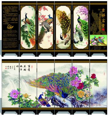 漆器仿古小屏風(fēng) 吉祥富貴 工藝品 中國特色禮品