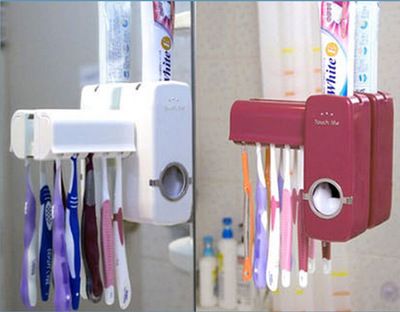 自動擠牙膏器 牙刷架套裝 懶人牙膏器 牙刷座