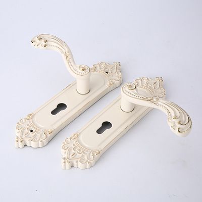 高檔歐式房門鎖室內(nèi) 臥室房門鎖具通用型象牙白鎖芯實(shí)木門鎖