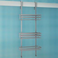 不銹鋼浴室三層置物架掛架儲物籃子四方形五金掛件壁掛式