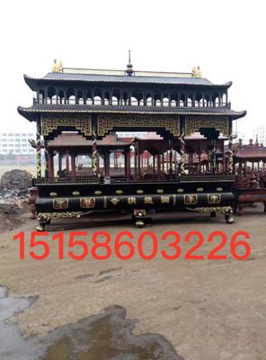 大型雙層頂鑄銅香爐 八龍柱雙層香爐 特大鑄鐵香爐