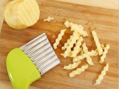 波浪土豆切片刀 褶皺形薯條沙拉波紋切條刀 多功能切條器
