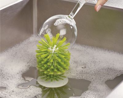 玻璃杯清潔刷 廚房立式吸盤杯刷 紅酒杯刷 清潔杯器