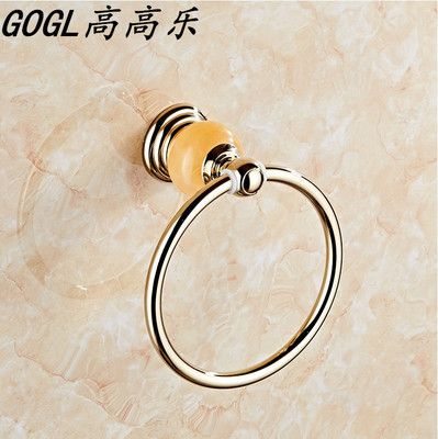 浴室不銹鋼毛巾環 玉石毛巾架圓形毛巾掛環