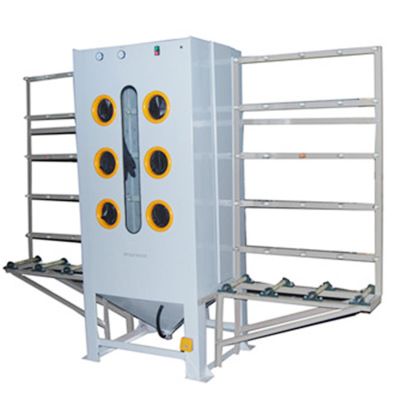 手動玻璃板材石材噴砂機 立式環保玻璃打砂機 大理石瓷磚噴砂設備