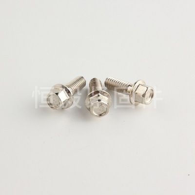 外六角帶墊片防滑齒法蘭不銹鋼十字槽螺絲釘螺栓M4*14