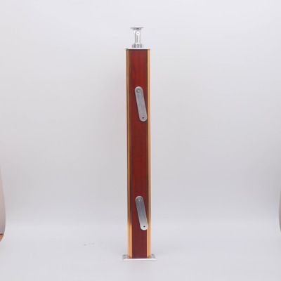 櫻桃木色簡(jiǎn)約款樓梯扶手立柱房子裝修樓梯配件鋁合金YB58①