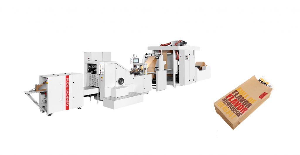 RZFD-190 / 330 / 450（2色/4色） 全自動(dòng)高速方底紙袋機(jī)連體2/4色印刷紙袋機(jī)