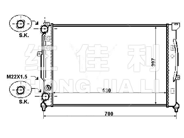 HL-AD001 汽車散熱器 大眾(進口), 奧迪(進口)